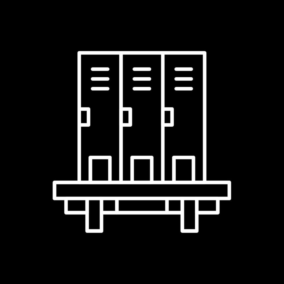 Lockers Line Inverted Icon vector