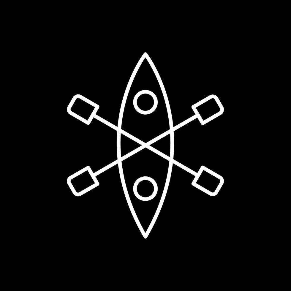Kayak Line Inverted Icon vector