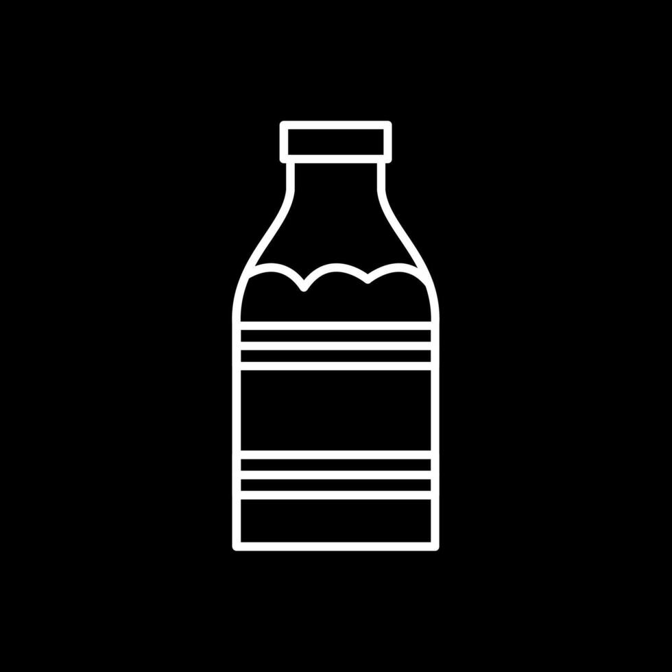 Milk Bottle Line Inverted Icon vector