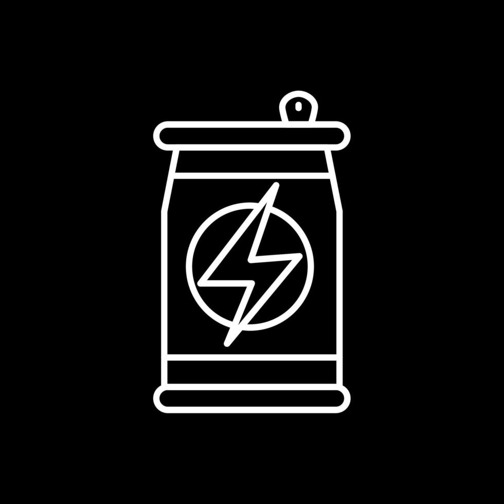Energy Drink Line Inverted Icon vector