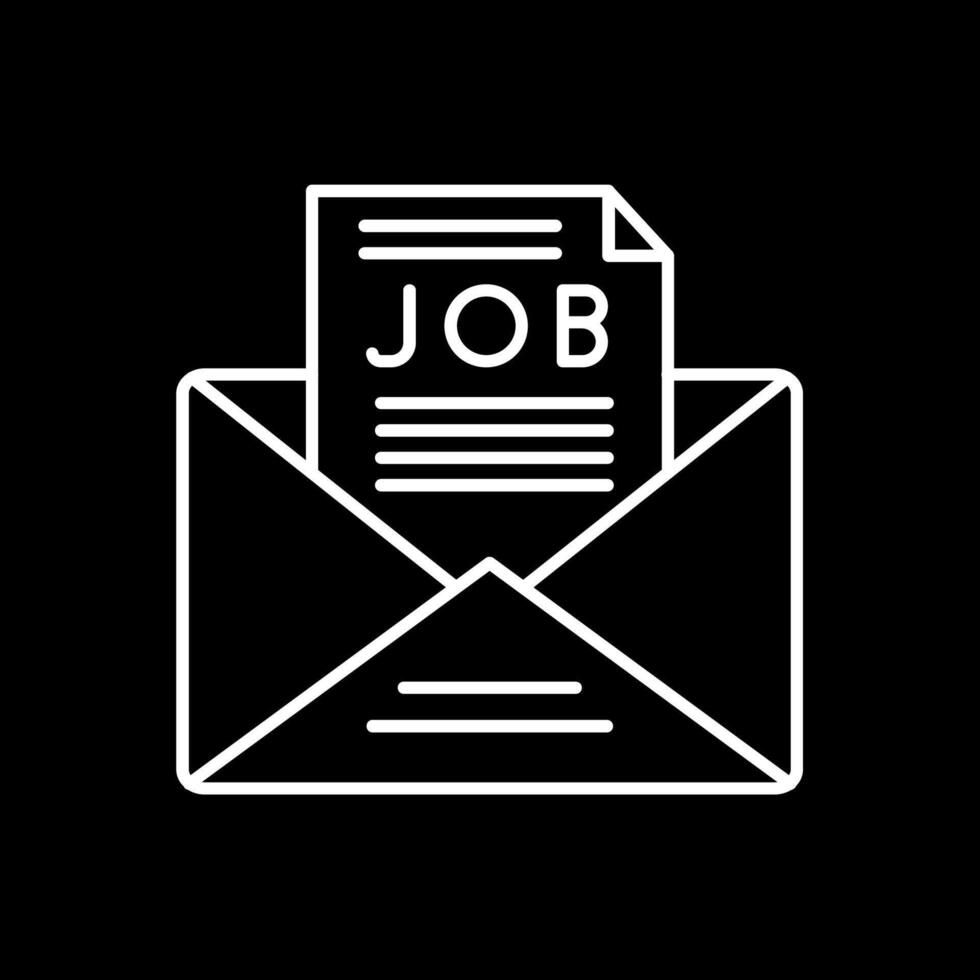 Job Offer Line Inverted Icon vector