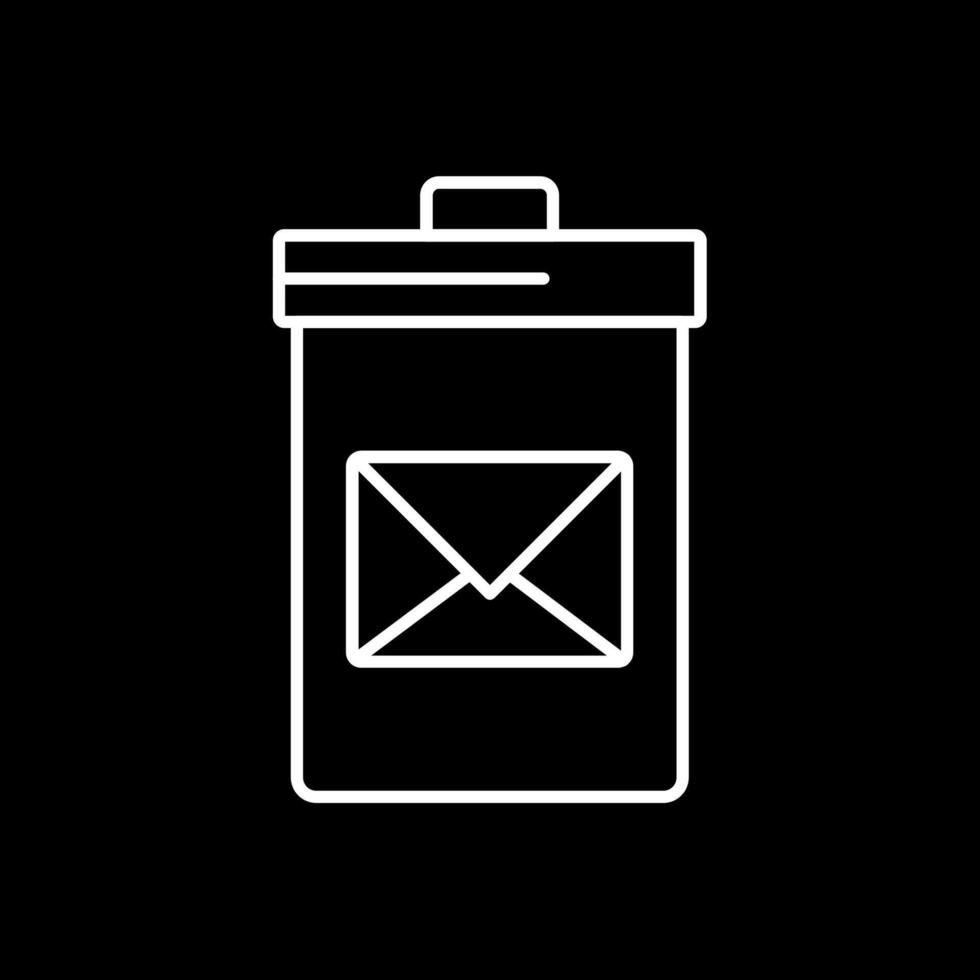 Delete Message Line Inverted Icon vector