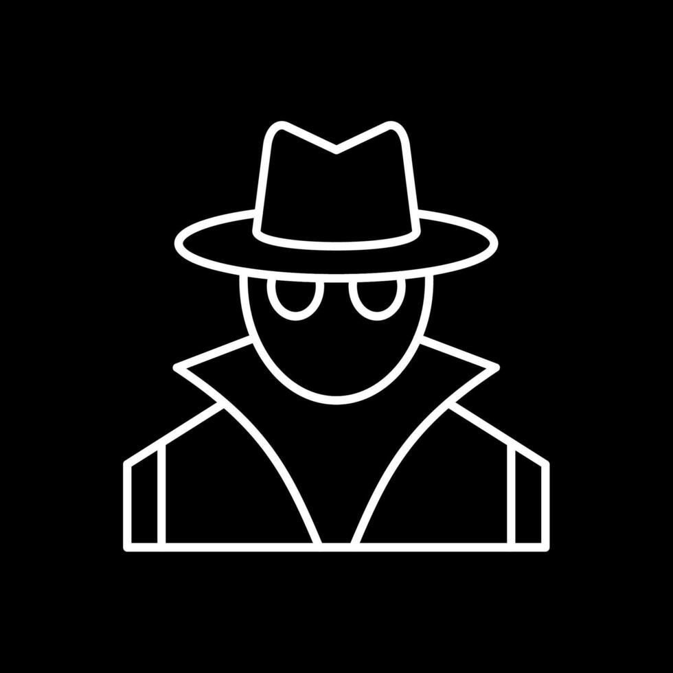 Spy Line Inverted Icon vector