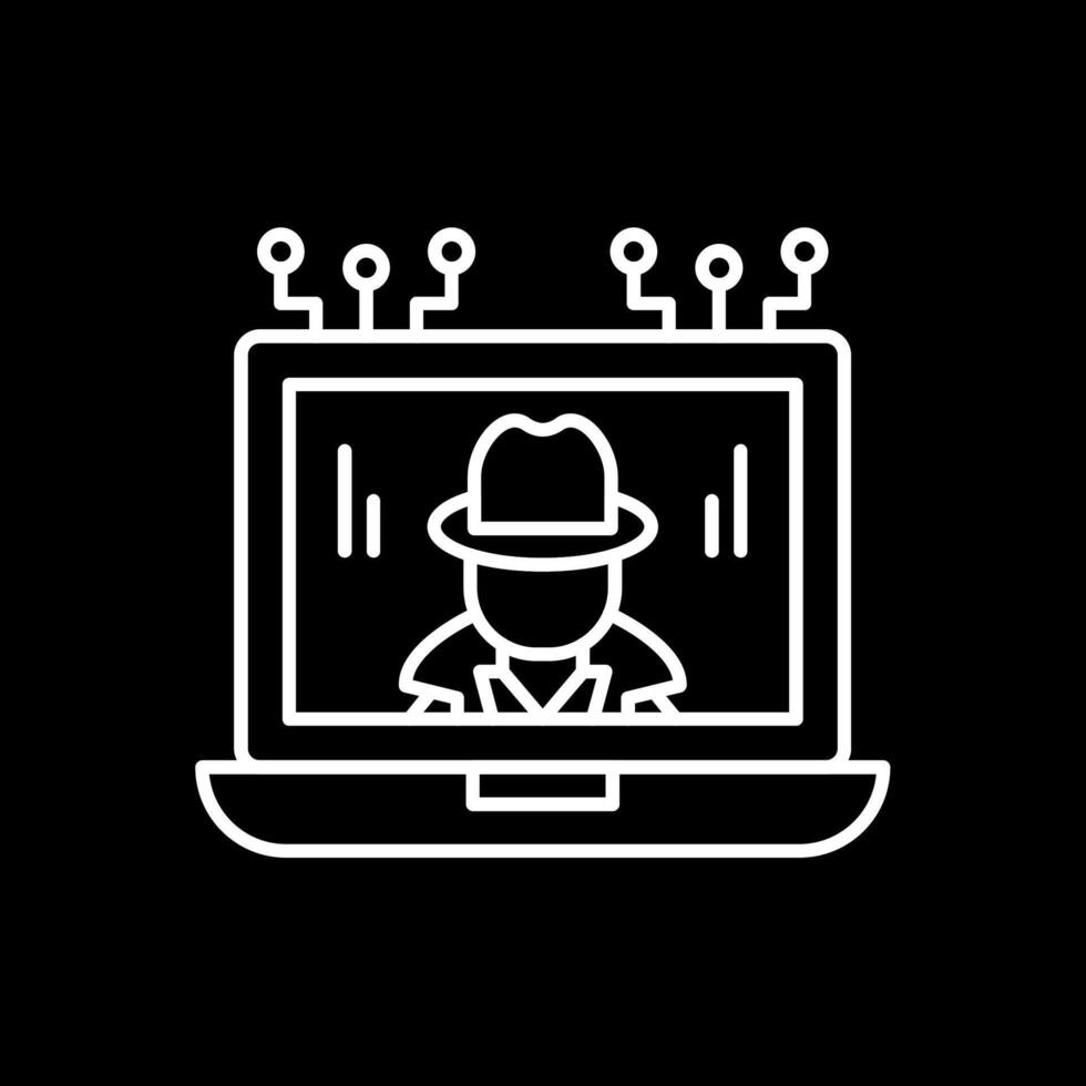 Fraud Line Inverted Icon vector