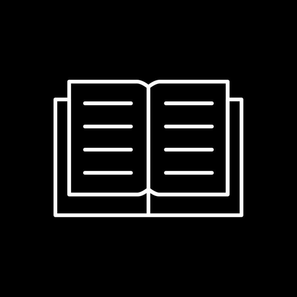 Book Line Inverted Icon vector