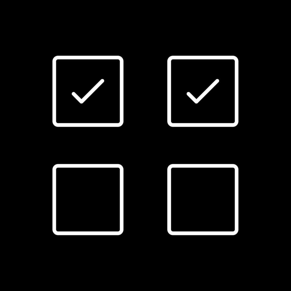 Check Box Line Inverted Icon vector