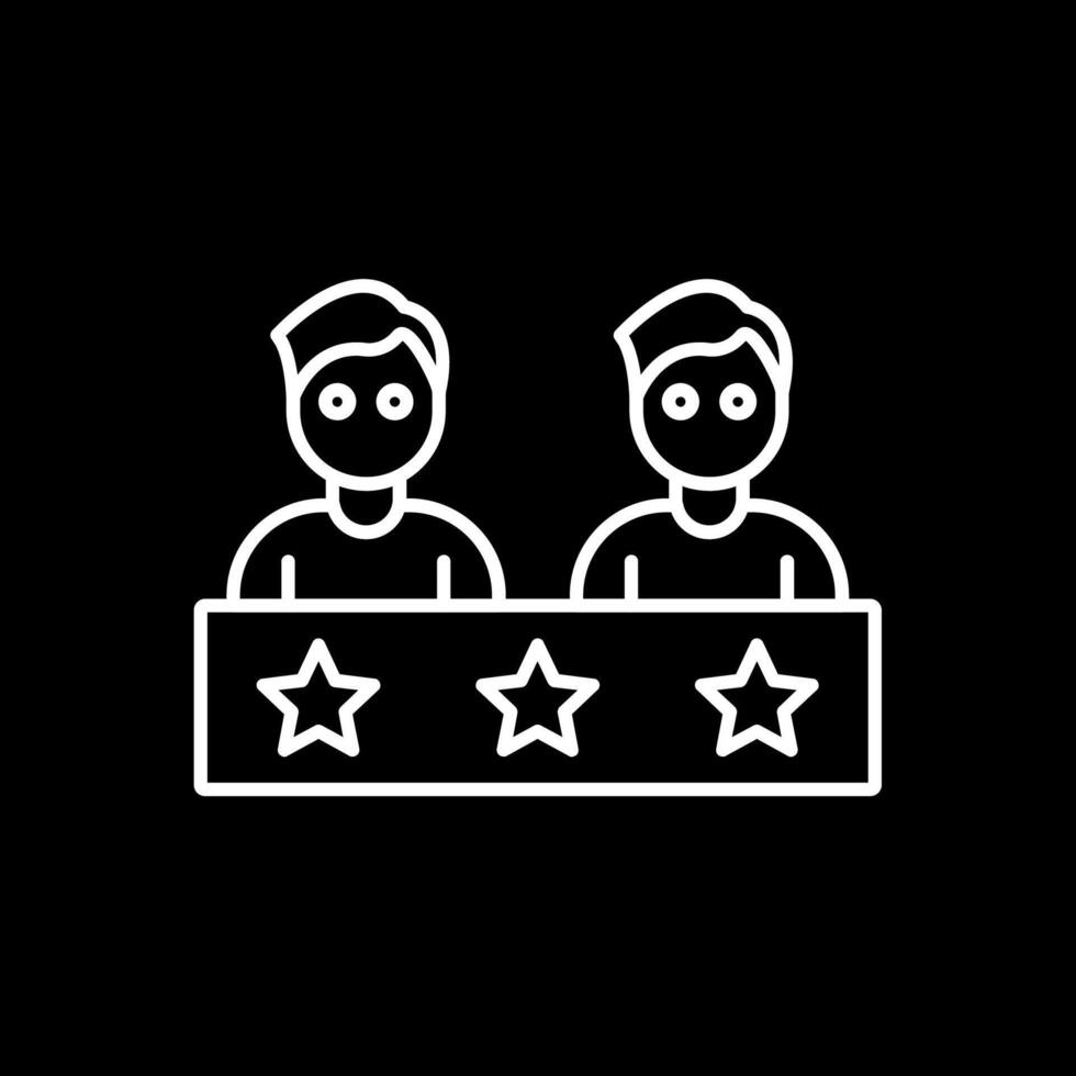 Candidates Line Inverted Icon vector