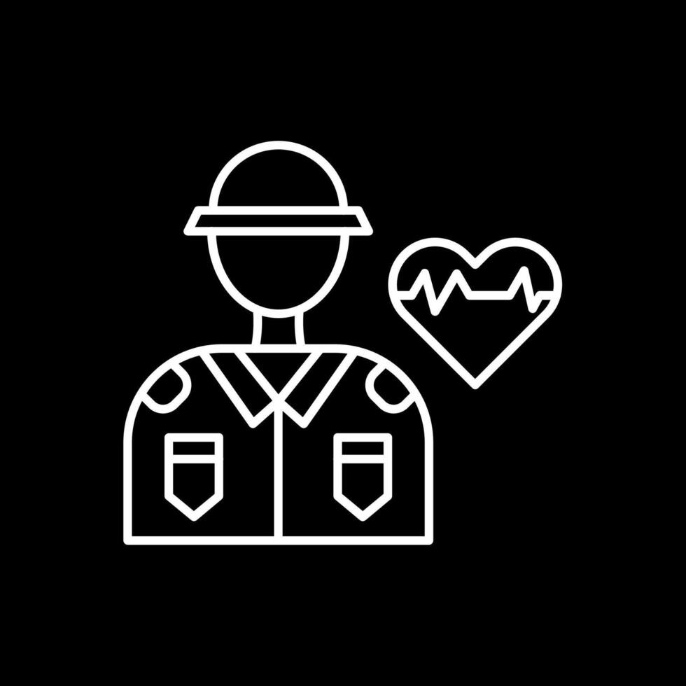Medic Line Inverted Icon vector