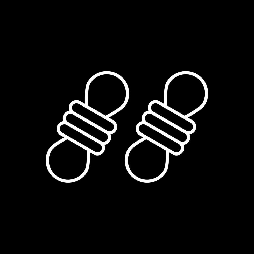 Rope Line Inverted Icon vector