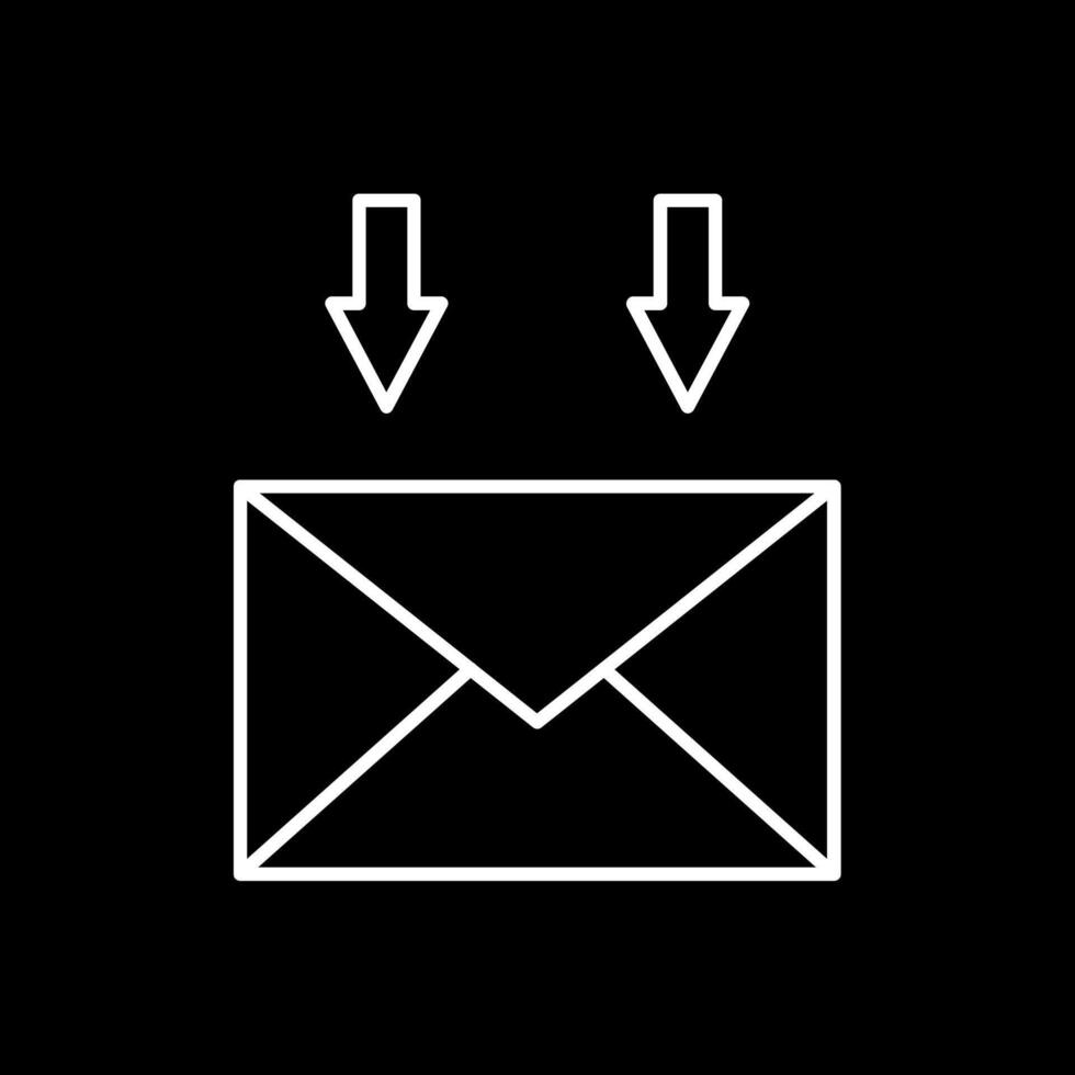 Mail Line Inverted Icon vector