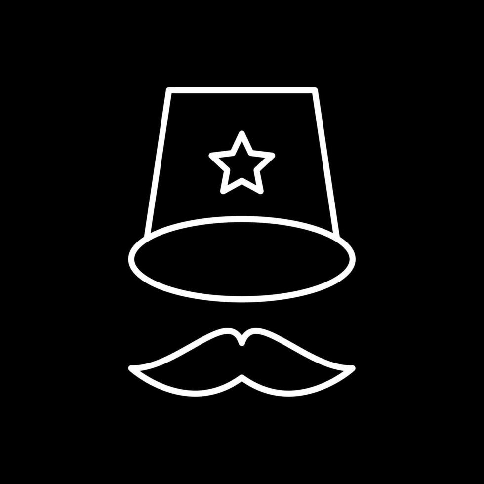 Top Hat Line Inverted Icon vector
