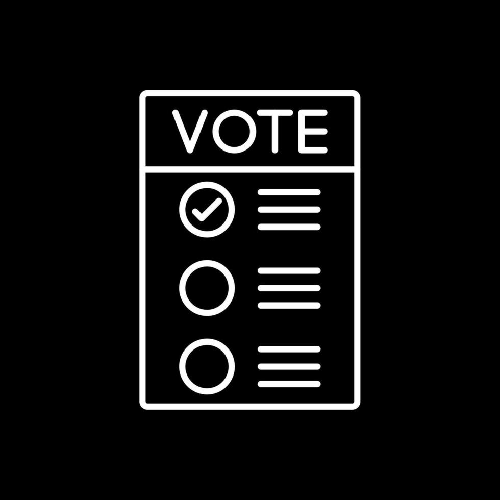 Number of vote Line Inverted Icon vector