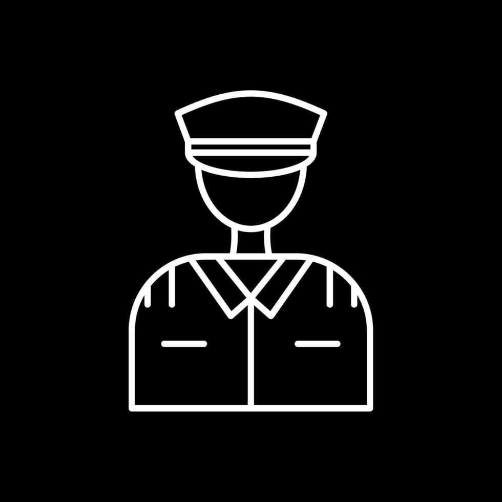 Pilot Line Inverted Icon vector