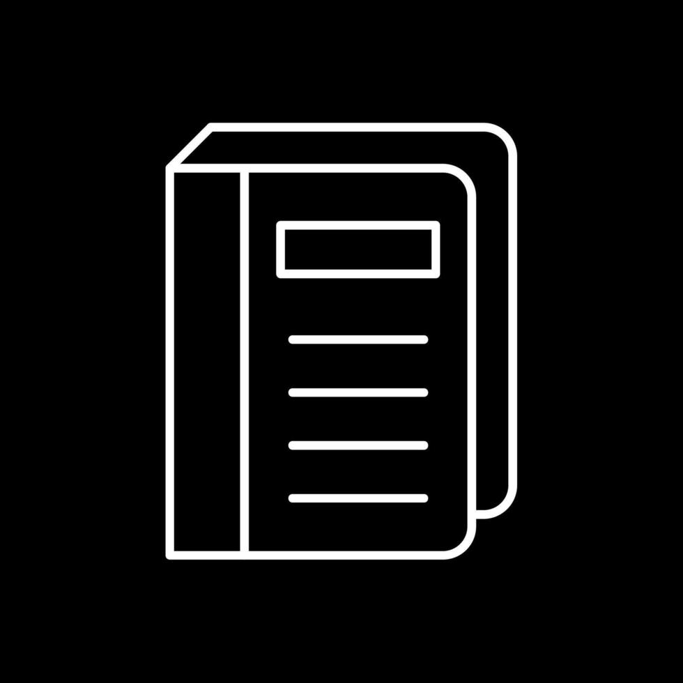 Book Cover Line Inverted Icon vector