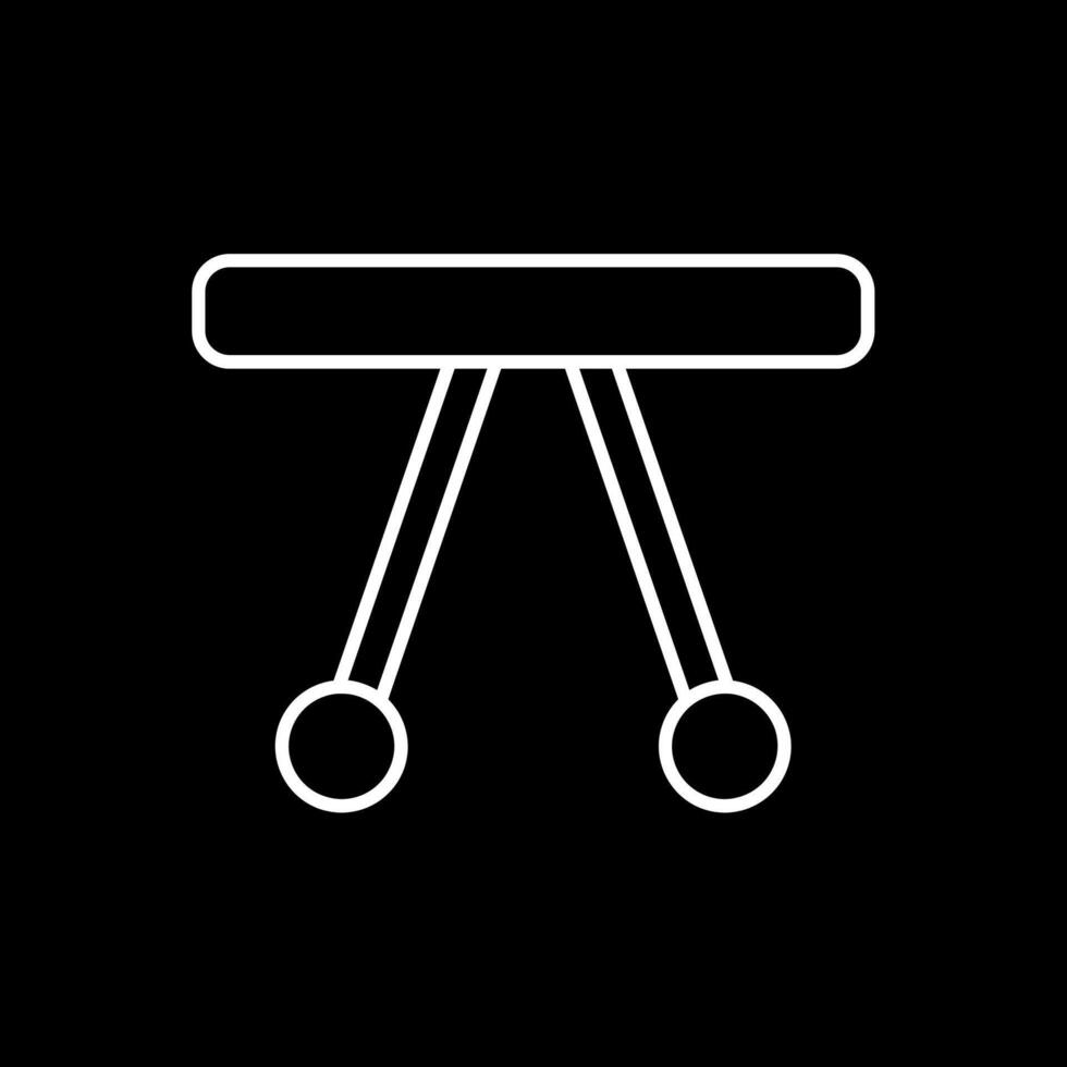 Swinging Cradle Line Inverted Icon vector