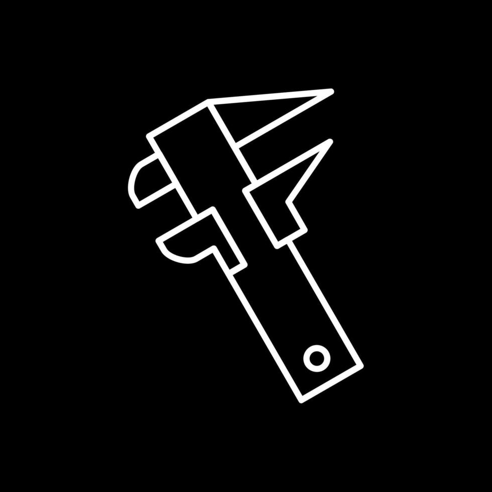 Caliper Line Inverted Icon vector
