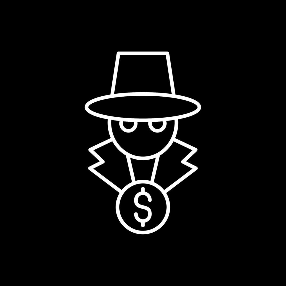 Fraud Line Inverted Icon vector