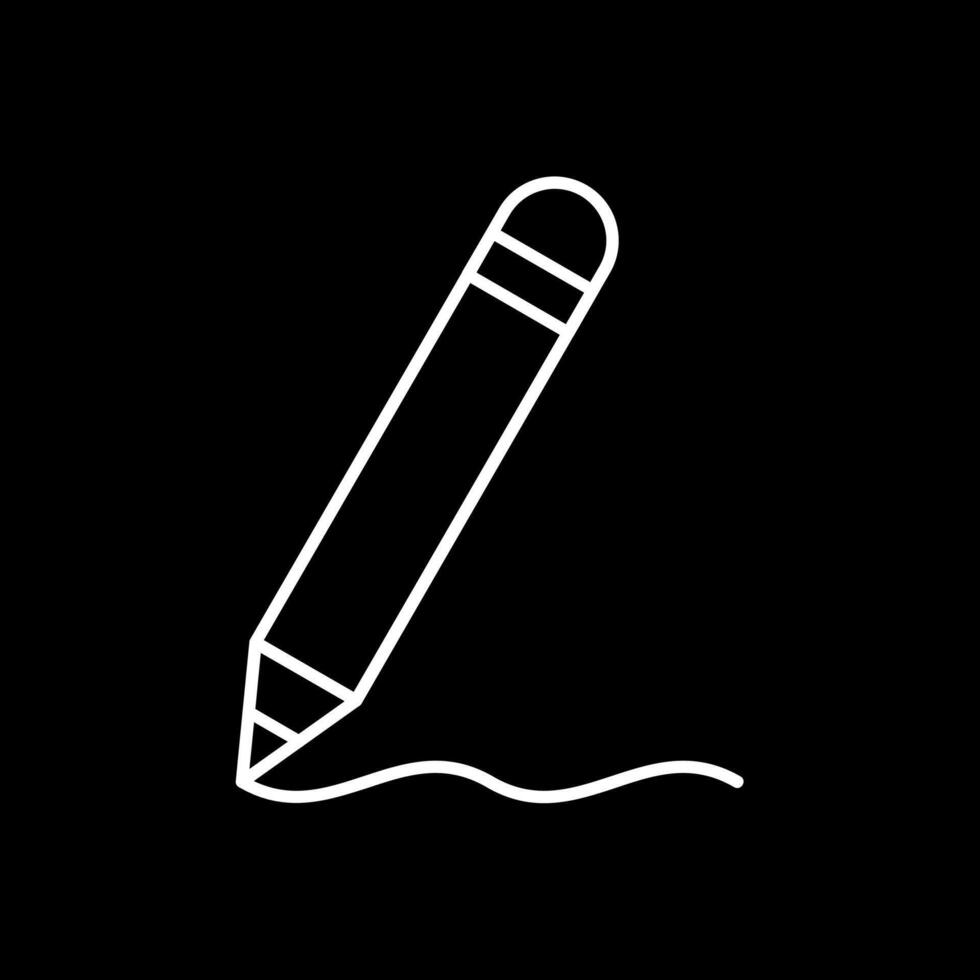 Pencil Line Inverted Icon vector