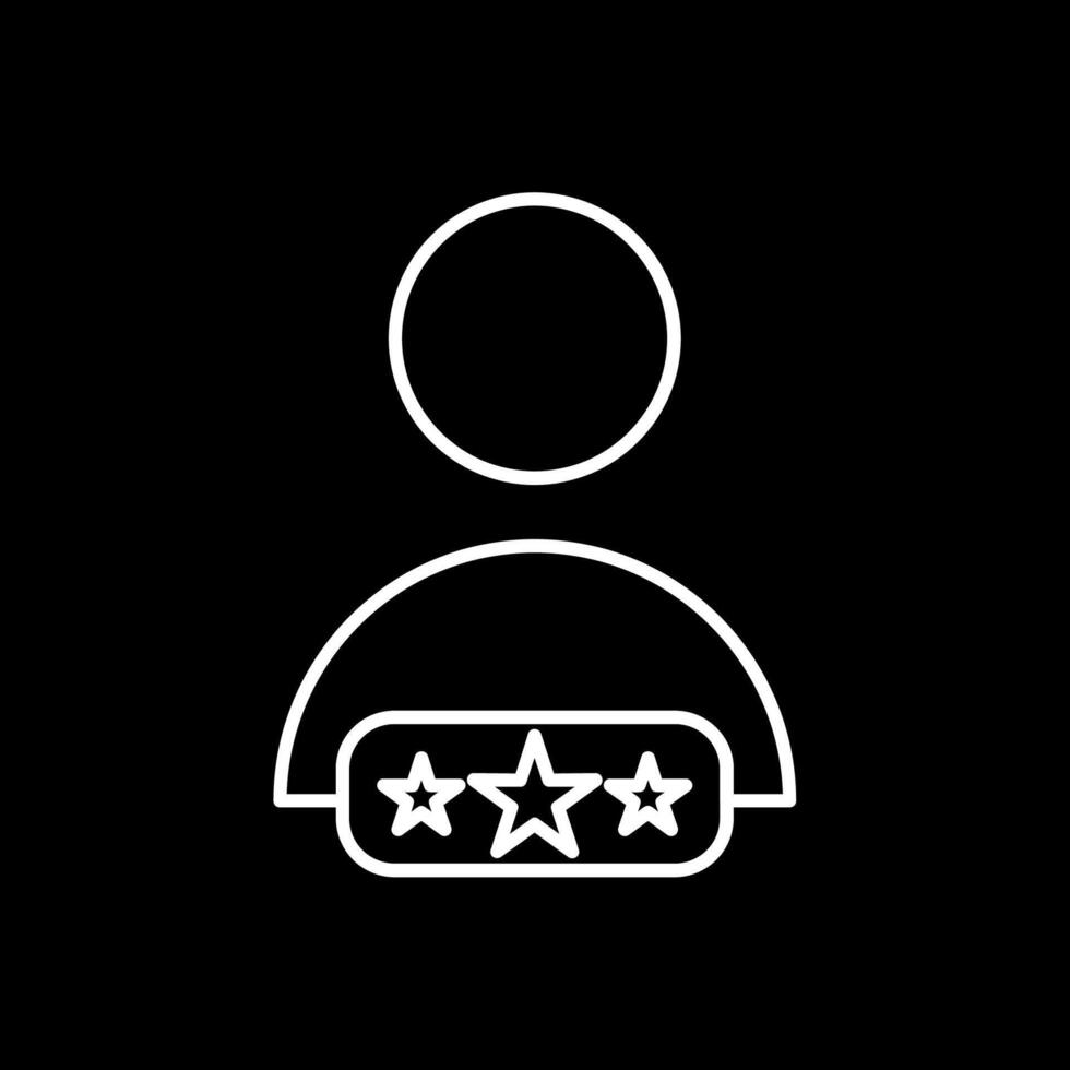 Customer Review Line Inverted Icon vector