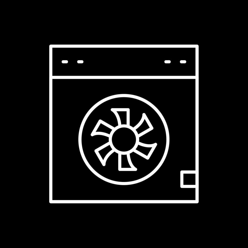 Cooler Line Inverted Icon vector