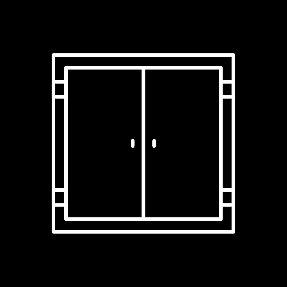 Door Line Inverted Icon vector