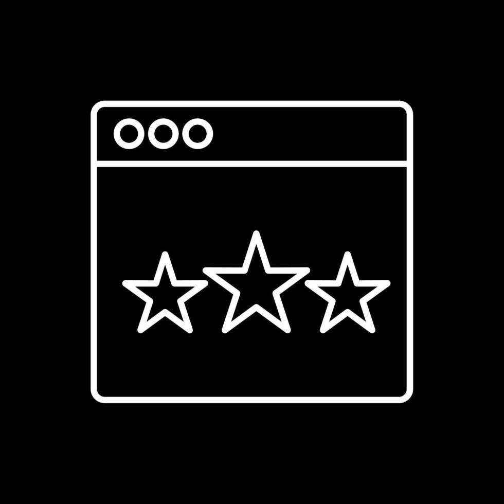 Web Rating Line Inverted Icon vector