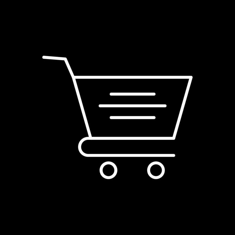Cart Line Inverted Icon vector