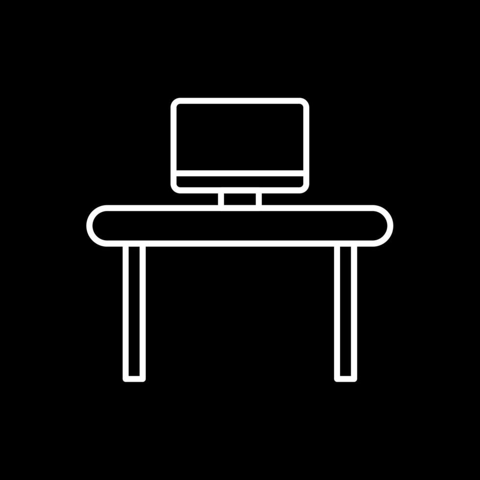Work Space Line Inverted Icon vector