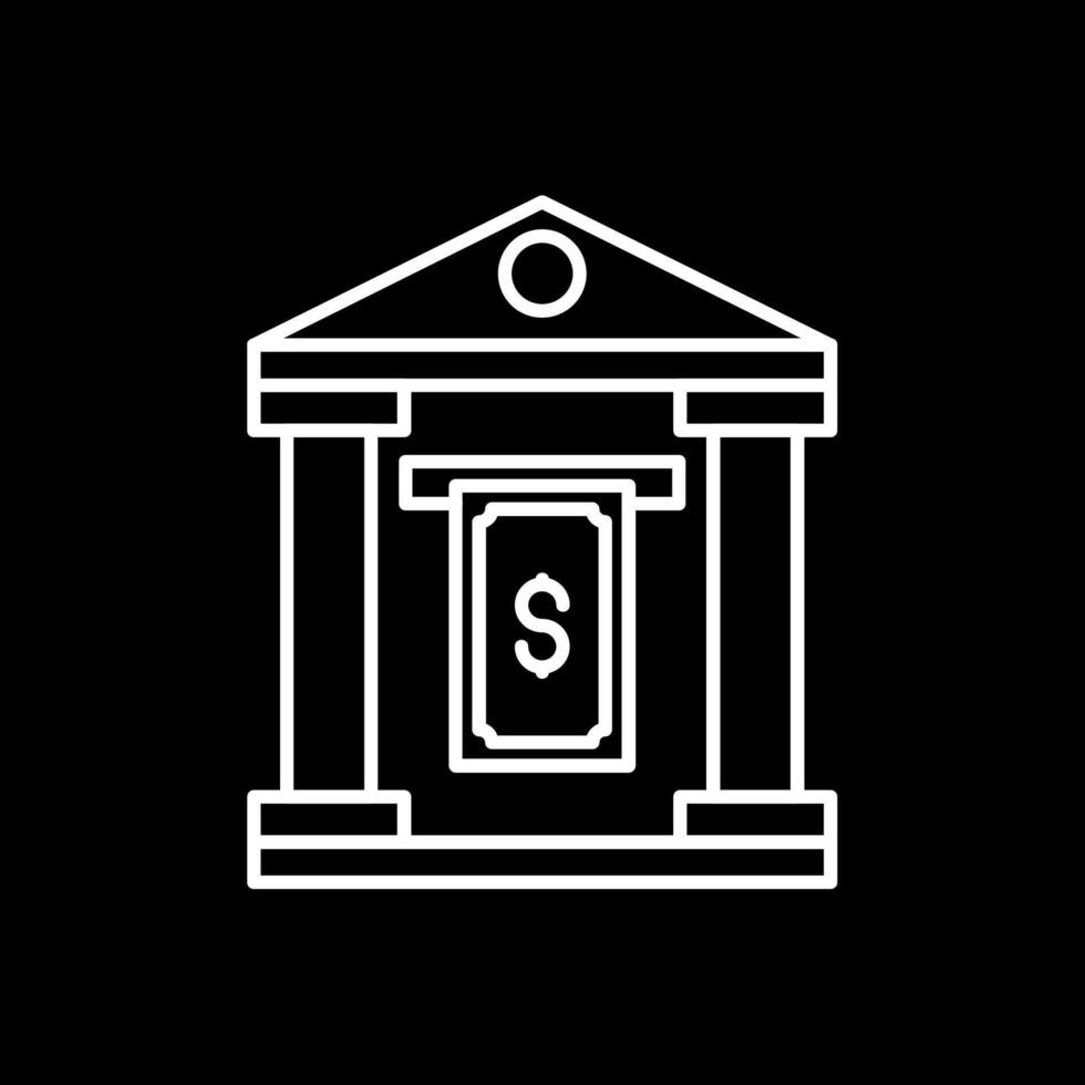 Cash Withdraw Line Inverted Icon vector