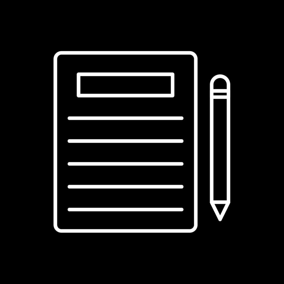 Agreement Line Inverted Icon vector