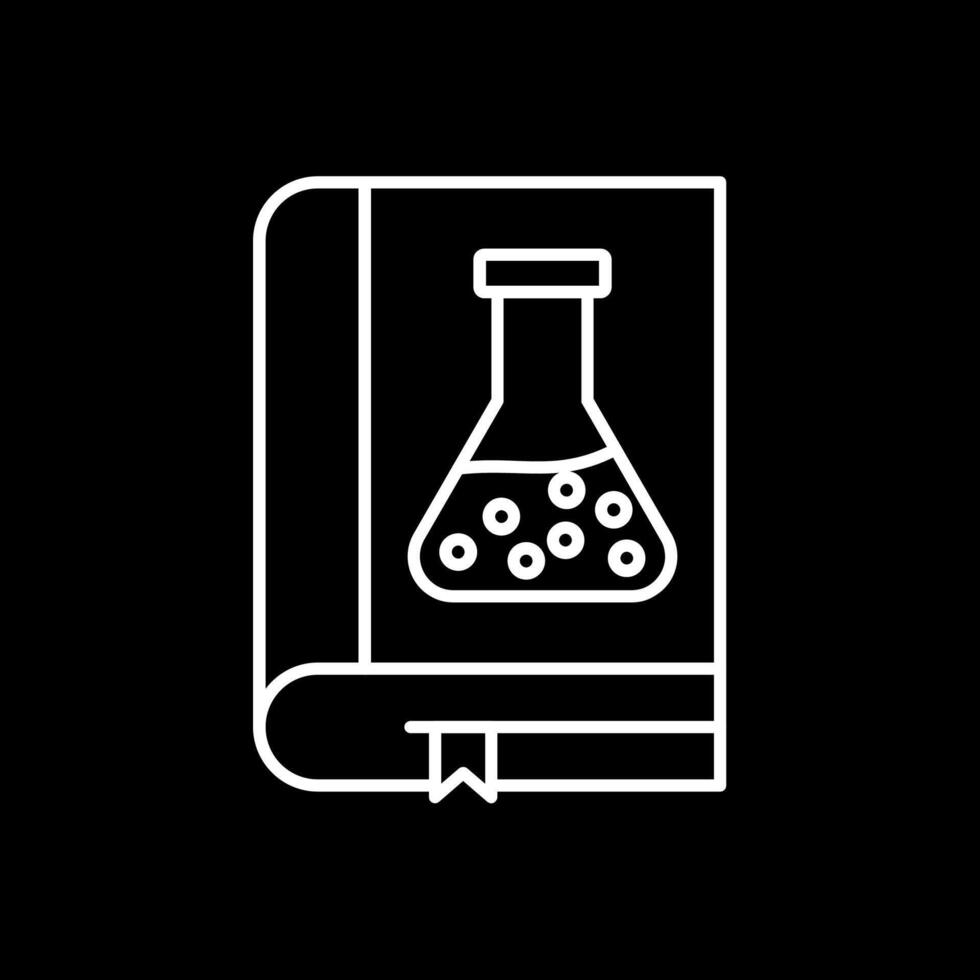 Science Book Line Inverted Icon vector