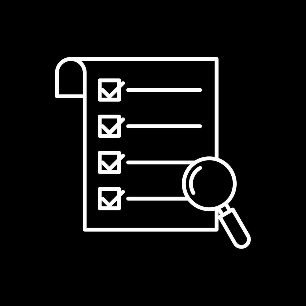 Research Line Inverted Icon vector