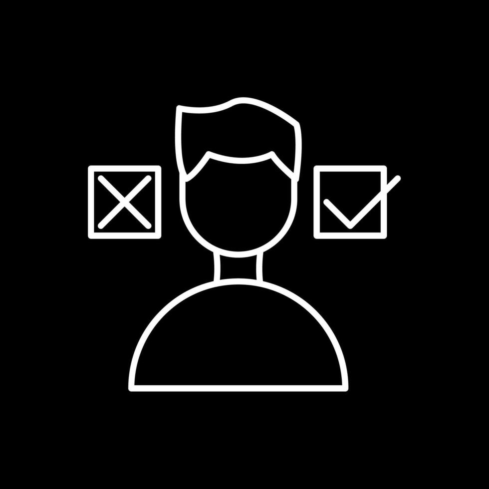 Decision Making Line Inverted Icon vector