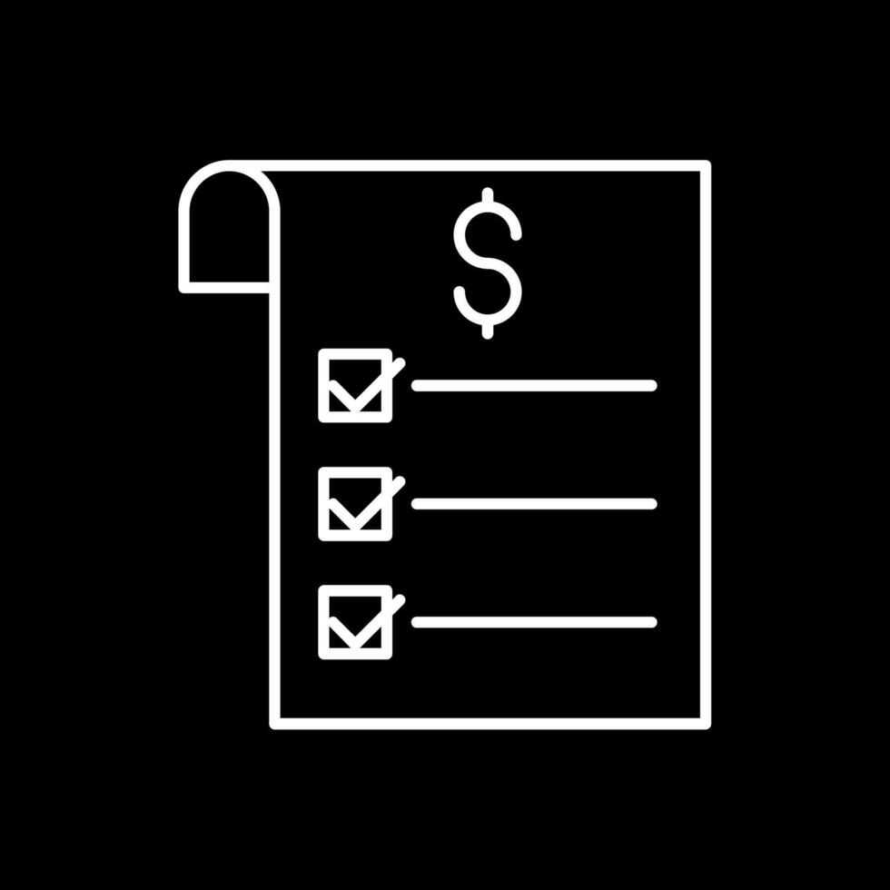 Financial Information Line Inverted Icon vector