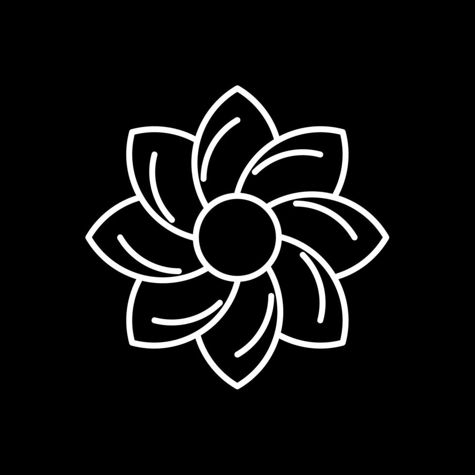 Floral Design Line Inverted Icon vector