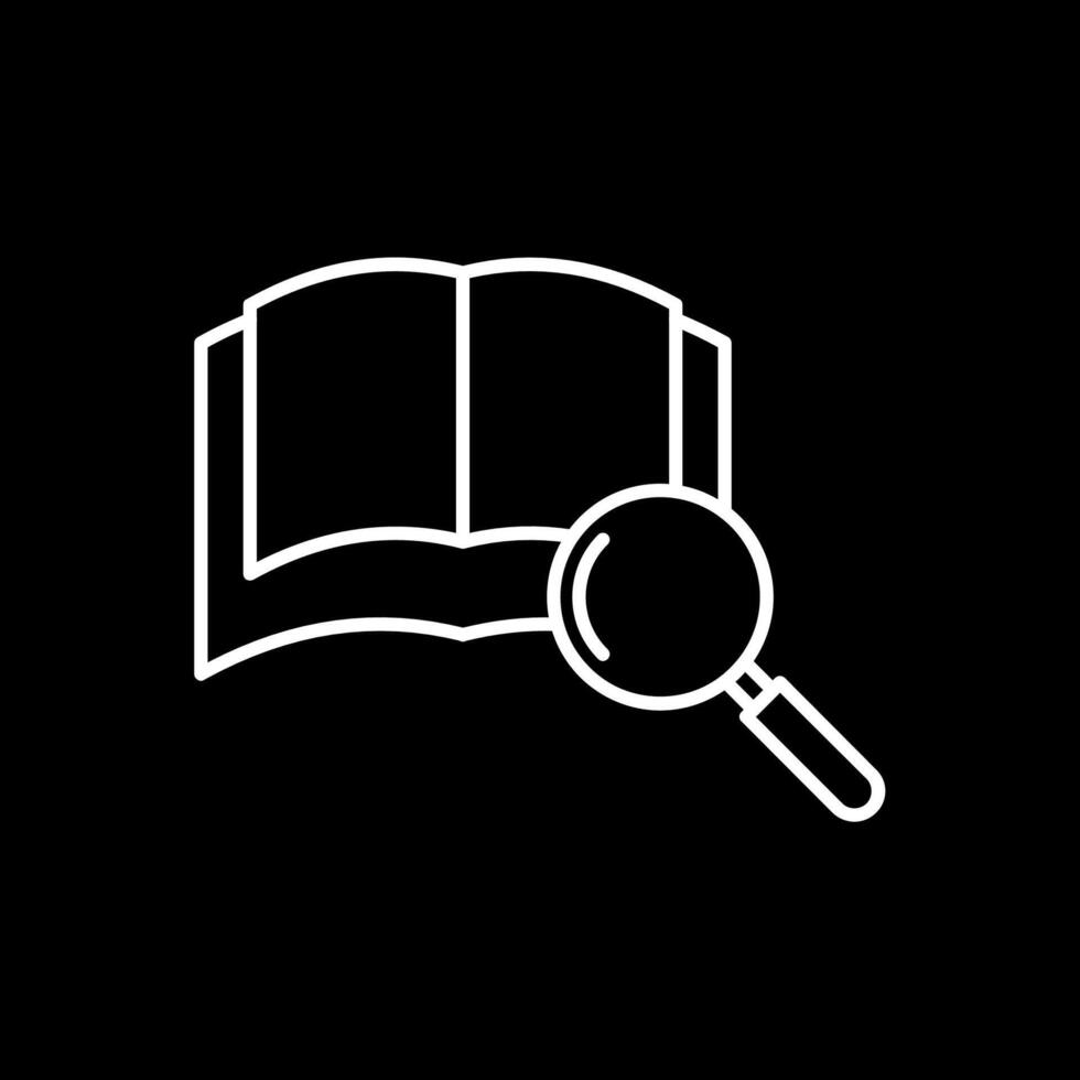 Research Line Inverted Icon vector