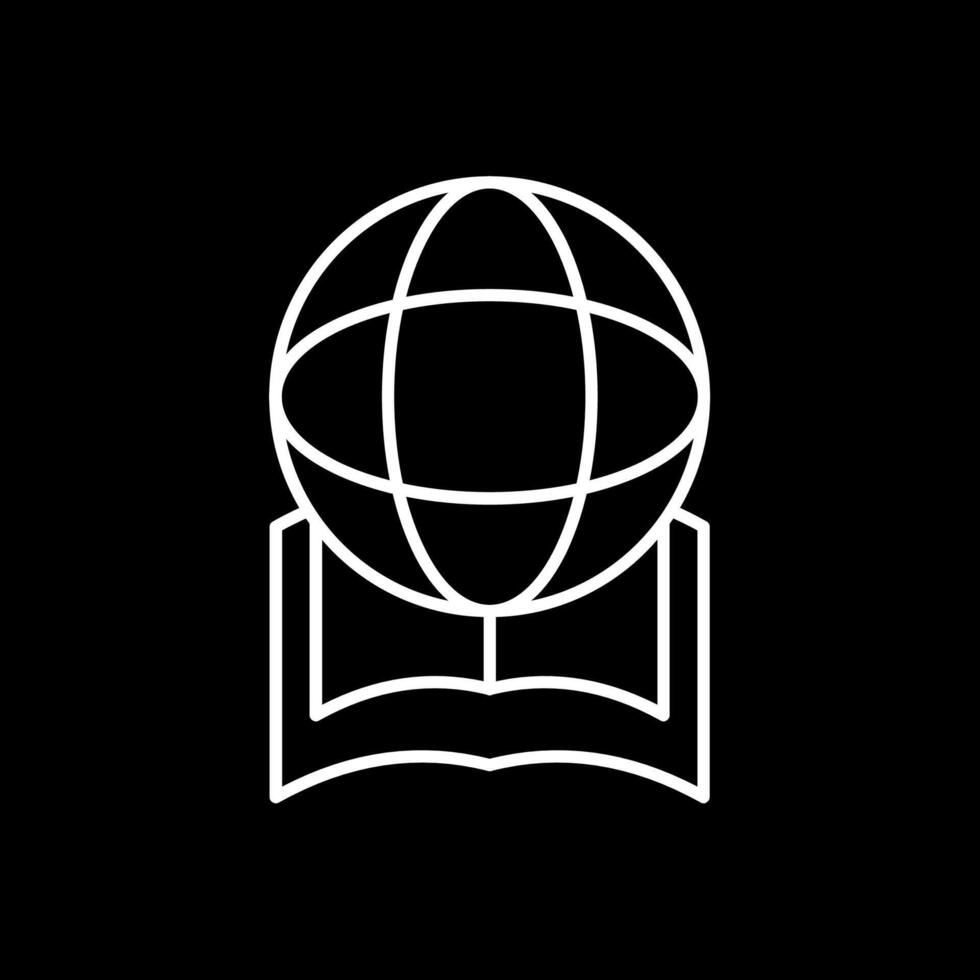 Global Education Line Inverted Icon vector