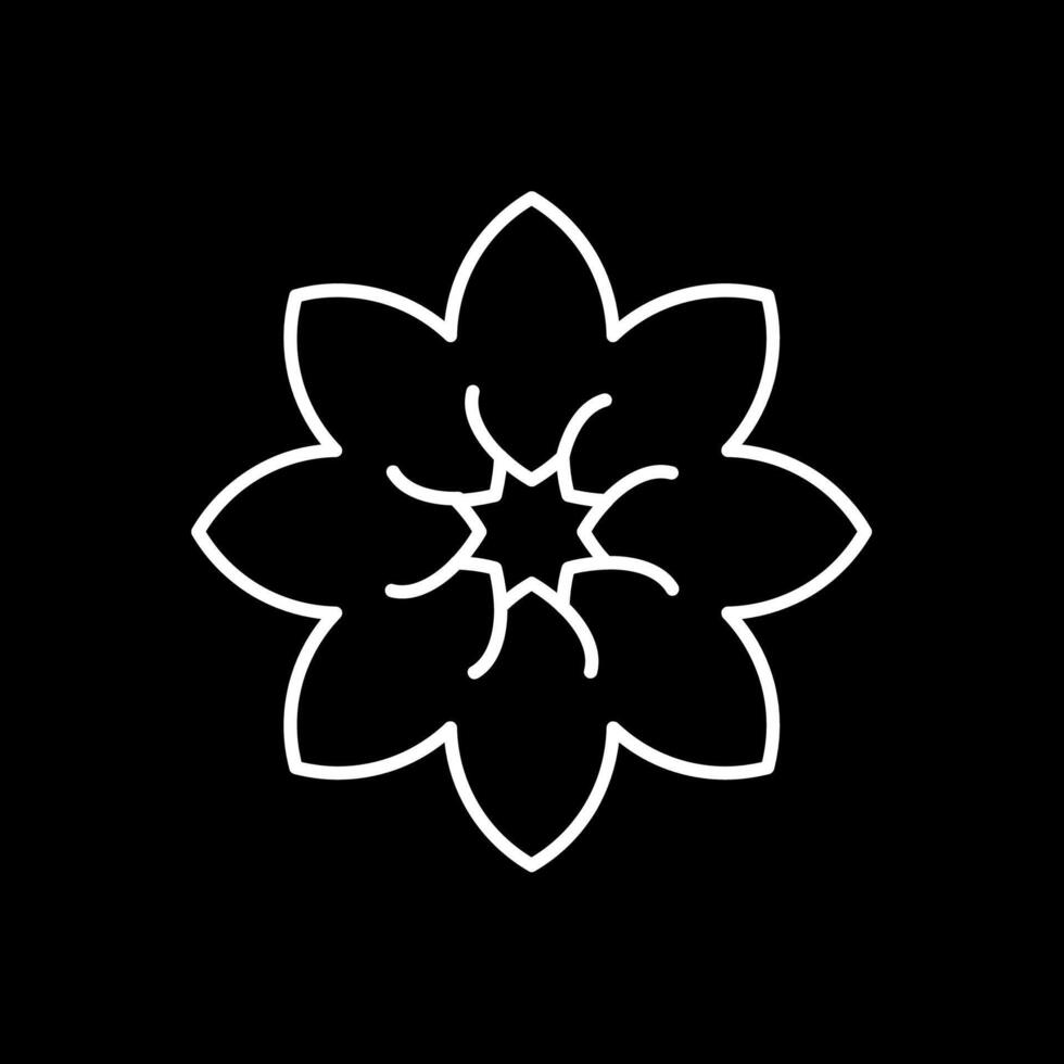 Amaryllis Line Inverted Icon vector