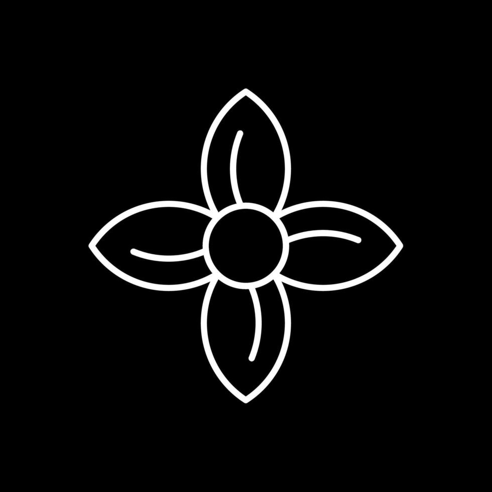 Clematis Line Inverted Icon vector