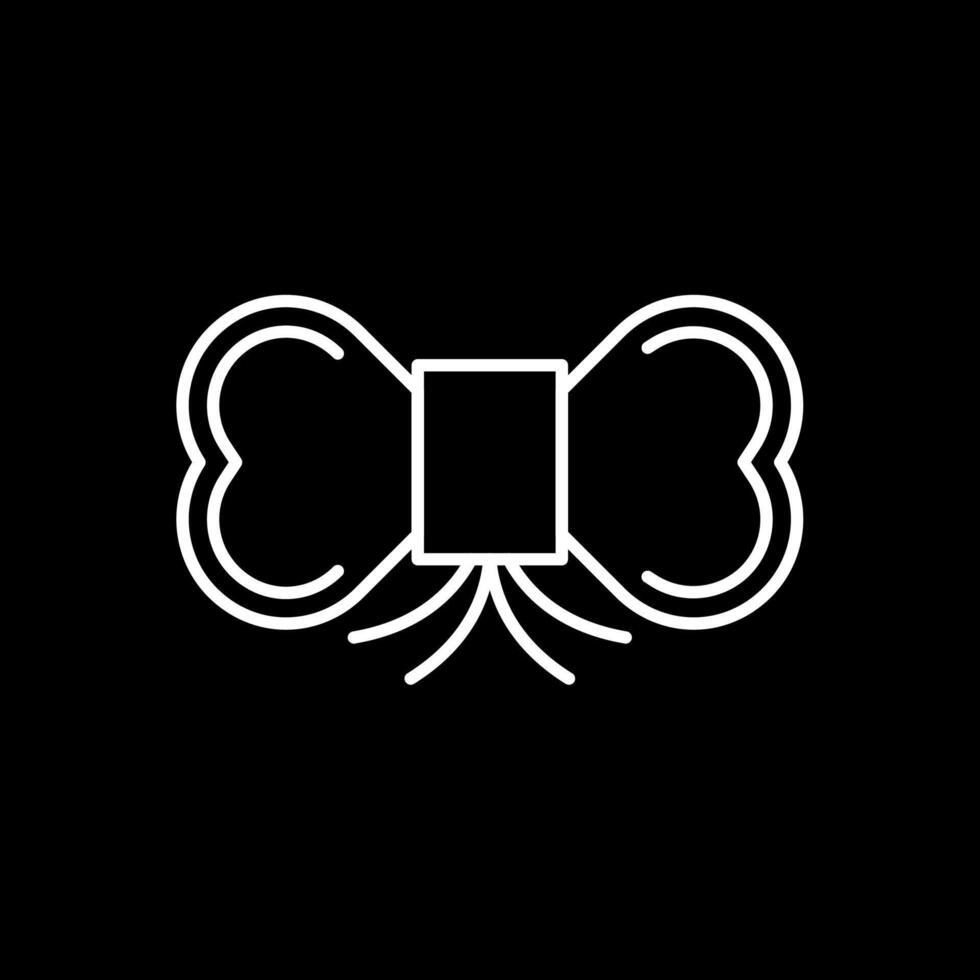 Bow Tie Line Inverted Icon vector