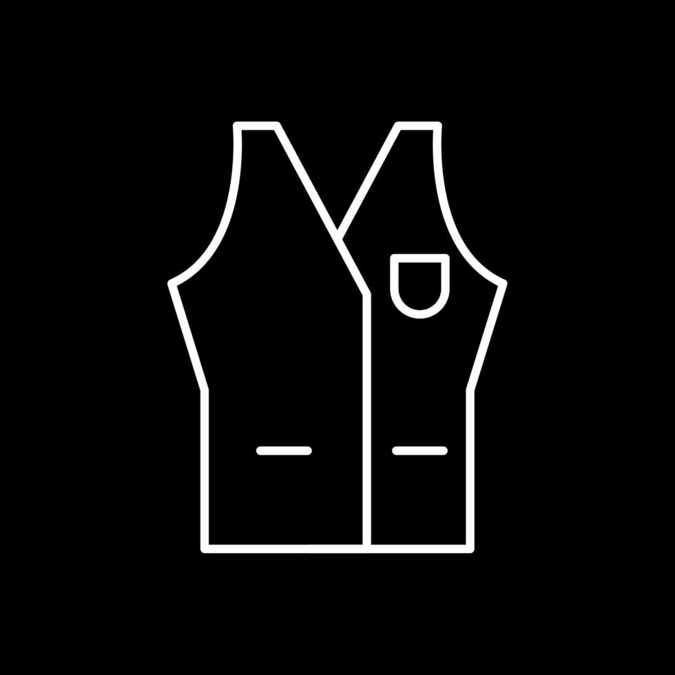 Vest Line Inverted Icon vector