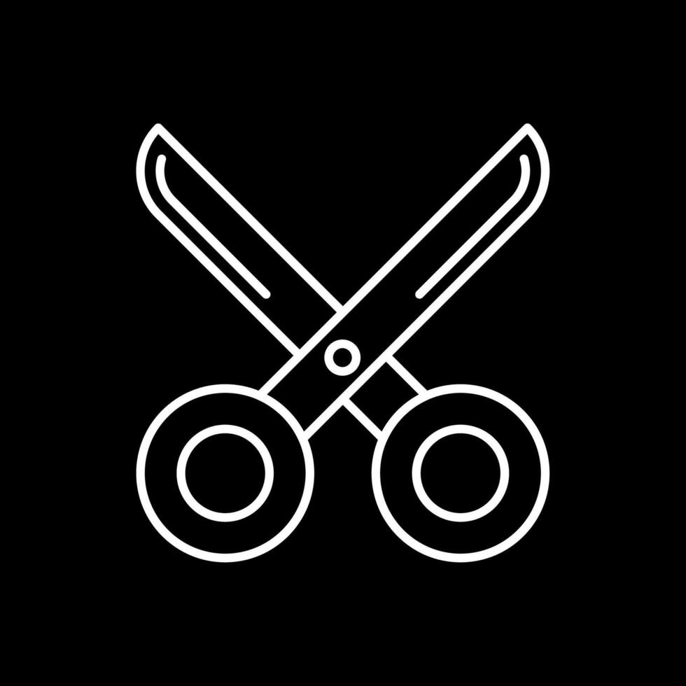 scissor Line Inverted Icon vector