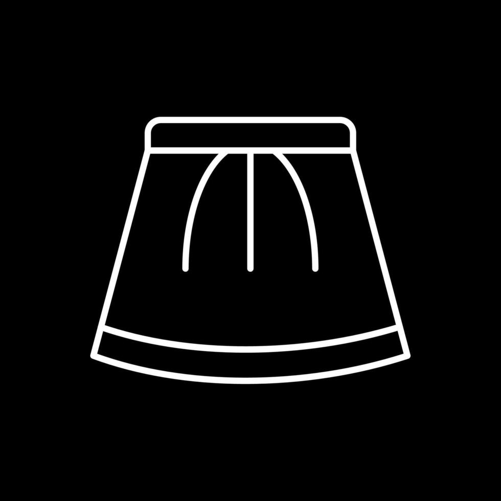 Skirt Line Inverted Icon vector