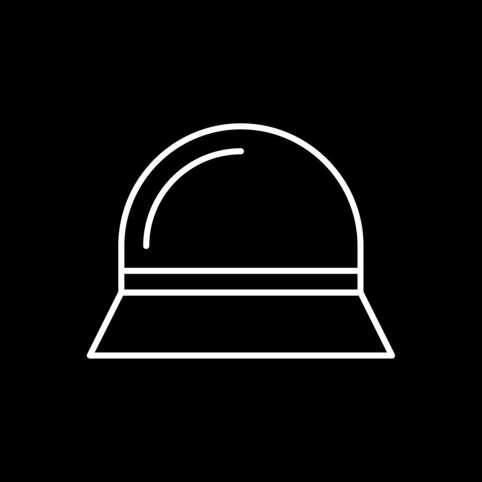 Sun Hat Line Inverted Icon vector