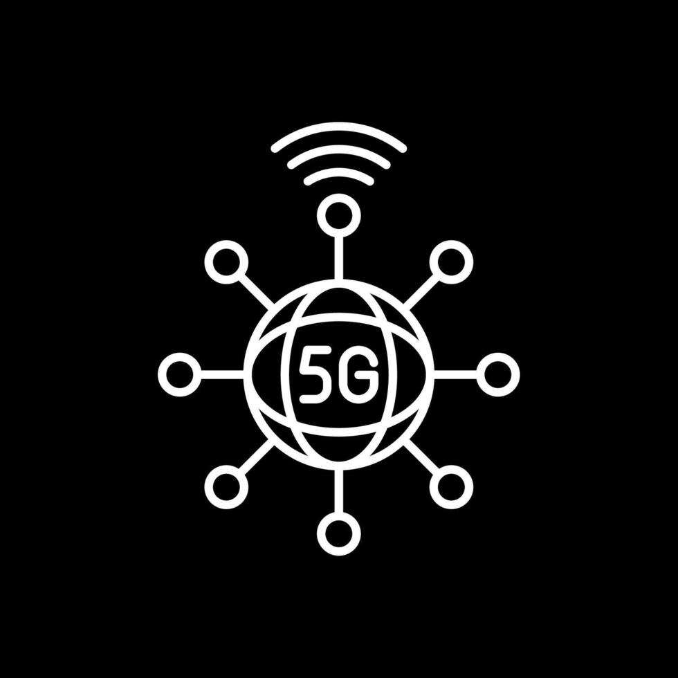 Connection Line Inverted Icon vector