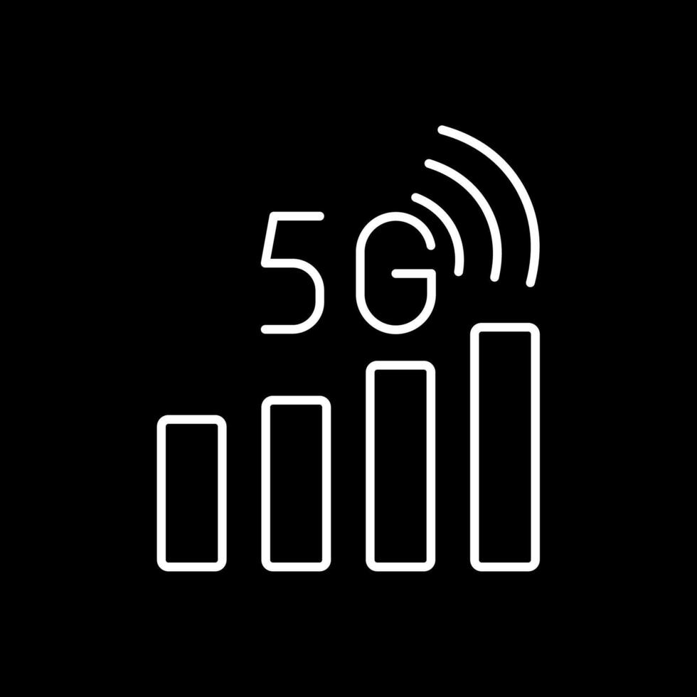 Signal Status Line Inverted Icon vector