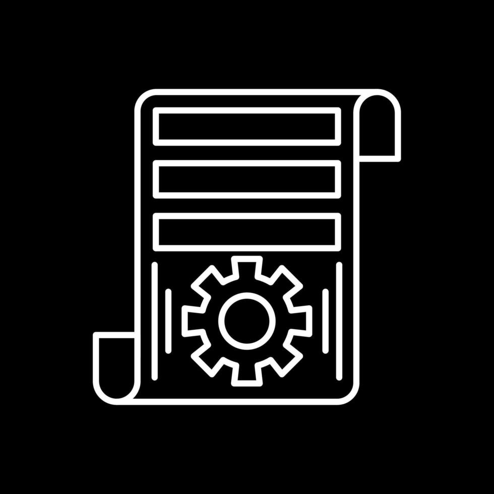 Project Line Inverted Icon vector