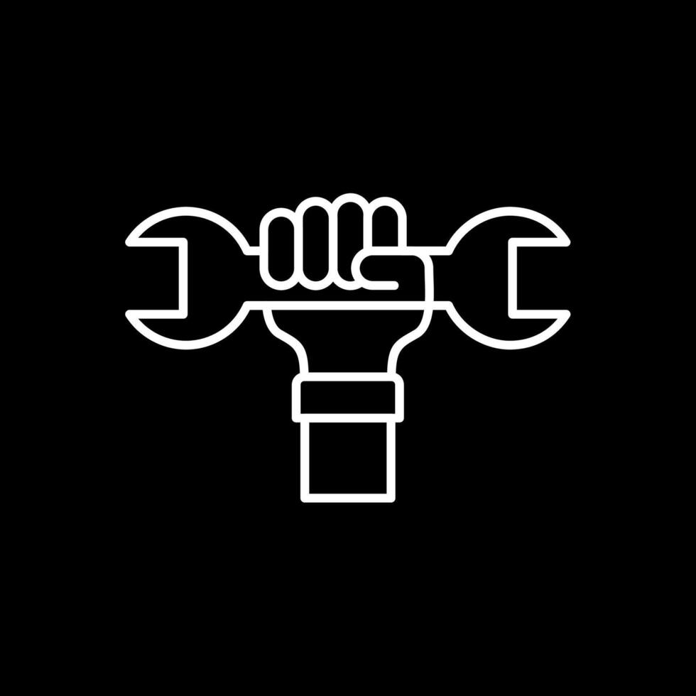Labour Day Line Inverted Icon vector