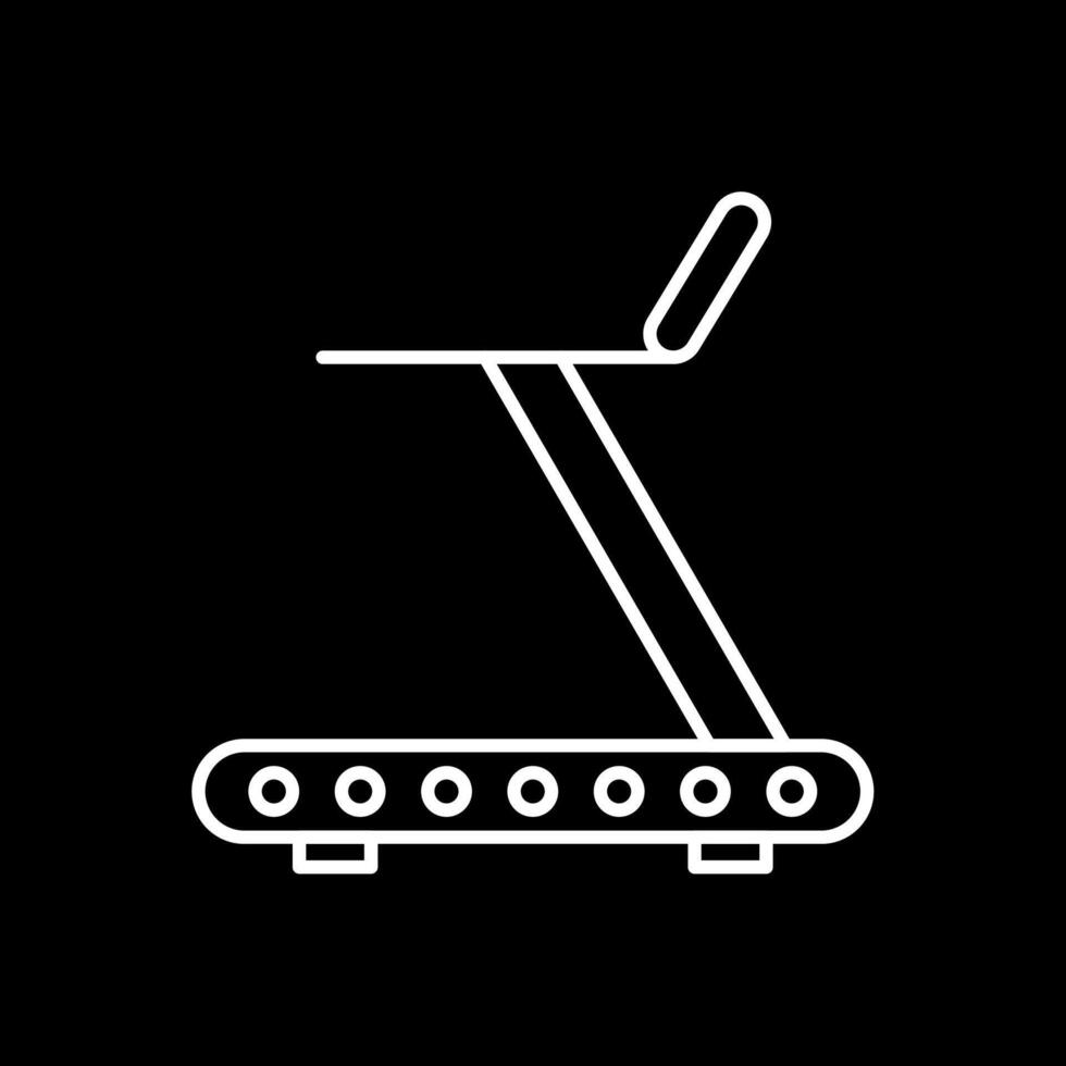 Treadmill Line Inverted Icon vector