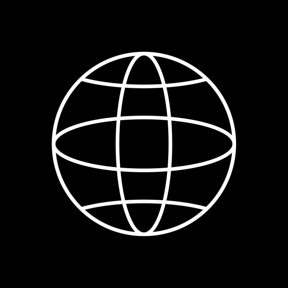 Global Line Inverted Icon vector